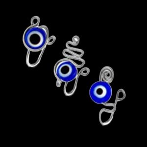 Evil Eye African Nose Cuff (Silver Tone)