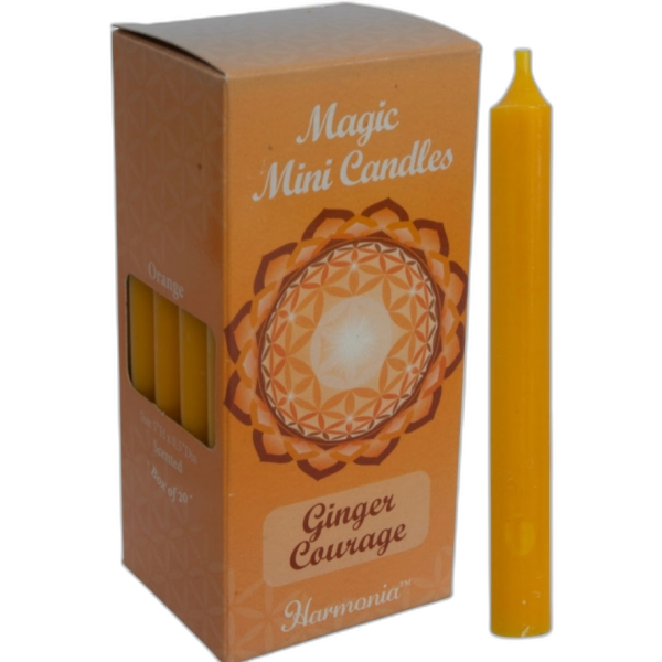 Harmonia Mini Chime Candles - Orange Courage with Ginger Essential Oil