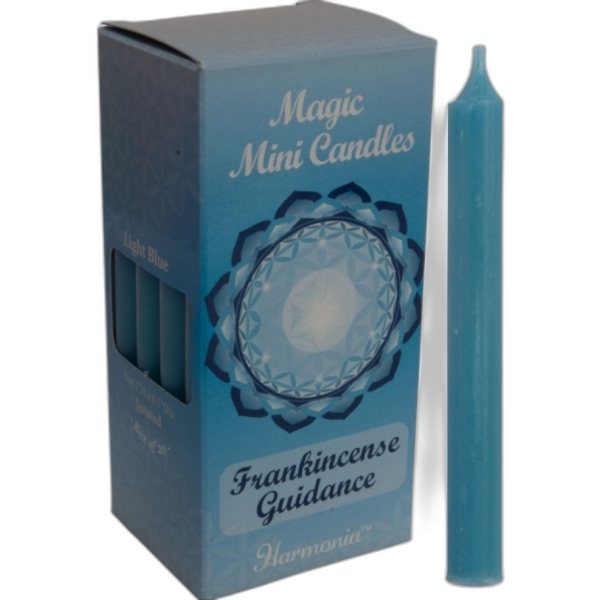 Harmonia Mini Chime Candle - Light Blue- Guidance with Frankincense Essential Oil