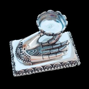 5" Hand Of Compassion Metal Incense Burner
