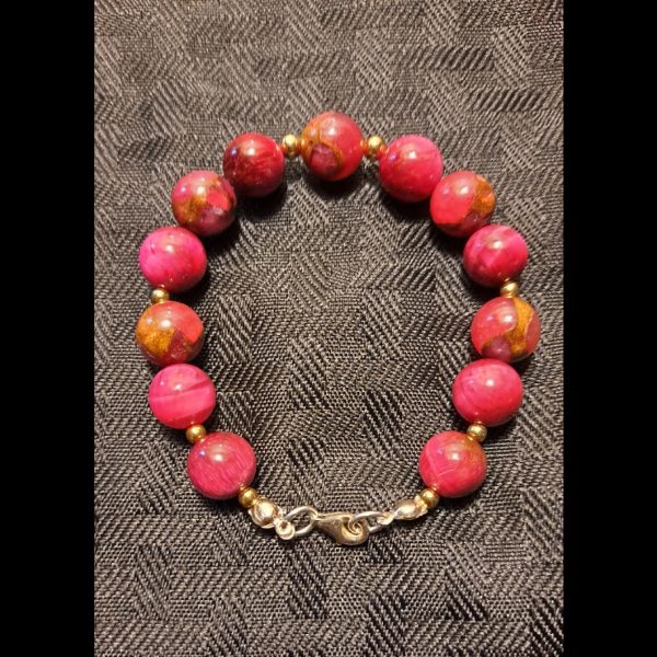 Rose Red Tiger's Eye Bracelet