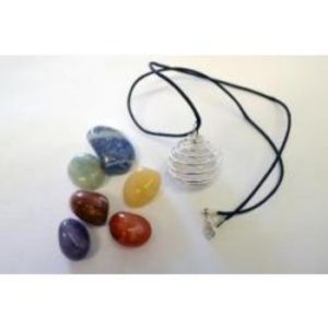 7 Chakra Gemstone Necklace Bead Cage
