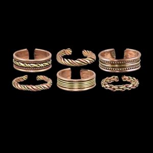 Copper Rings Adjustable Assorted Designs