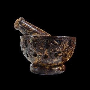 4" Soapstone Carved Mortar & Pestle