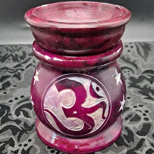 3.5" OM Soapstone Oil Burner (Purple)